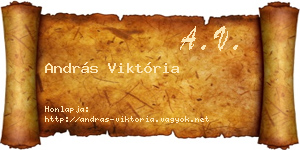 András Viktória névjegykártya